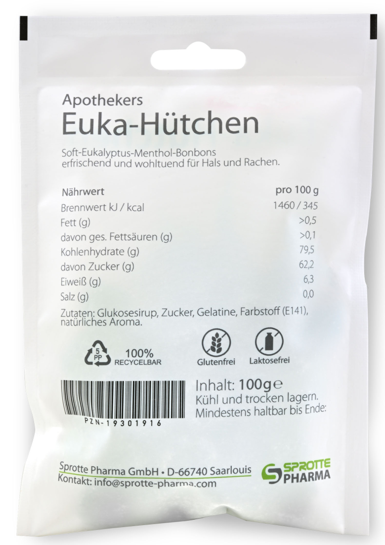 Apothekers Eukalyptus-Hütchen, 100g