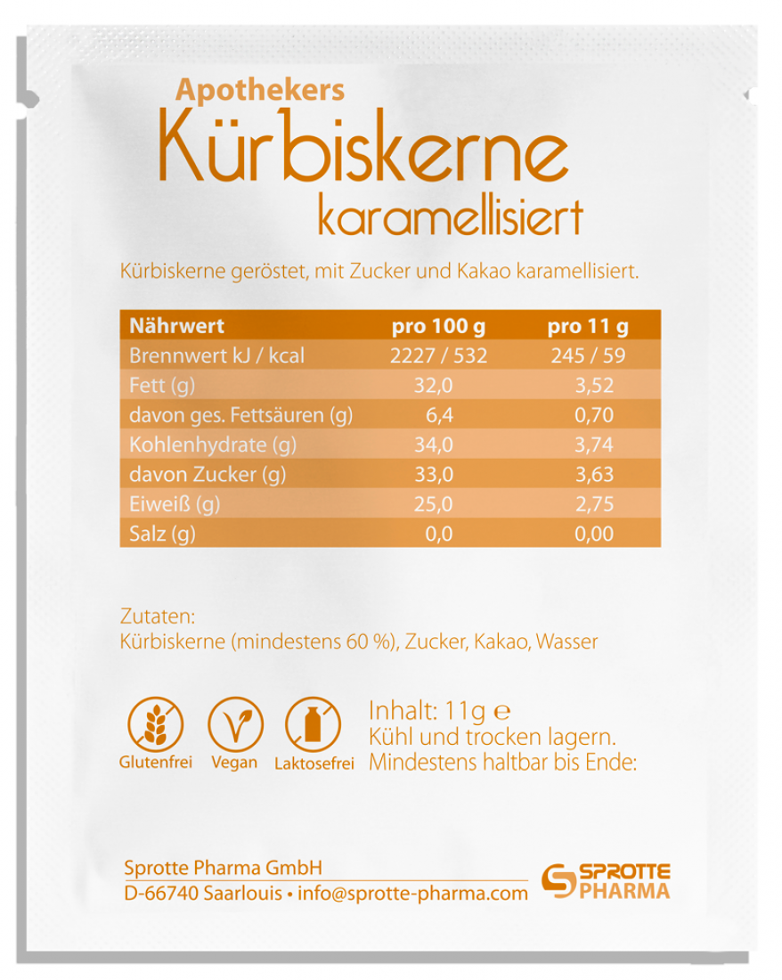 Apothekers Kürbiskerne karamellisiert, 11g
