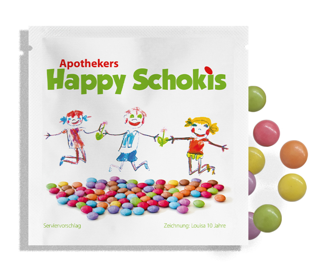 Apothekers Happy Schokis, 10g *NEU nachhaltiges Papiersachet